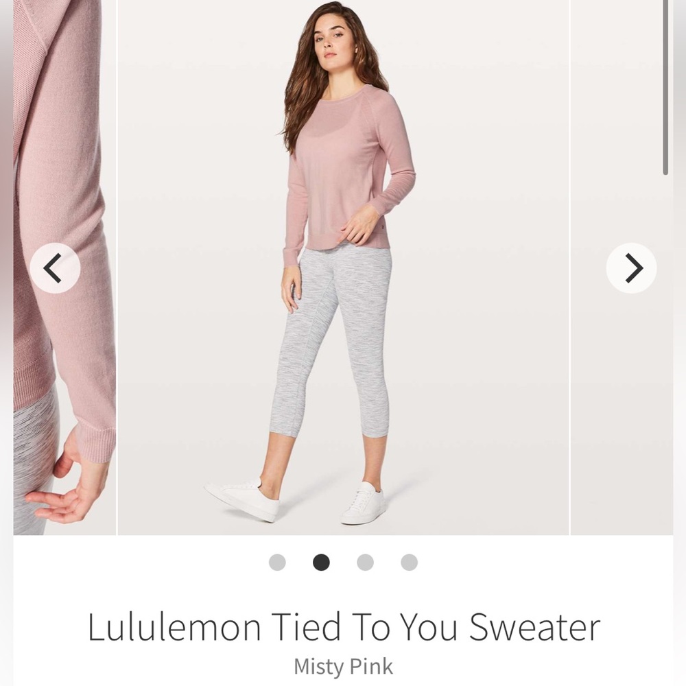 Lululemon Tied To You Sweater
Misty Pink. Size 4. EUC - Picture 2 of 13